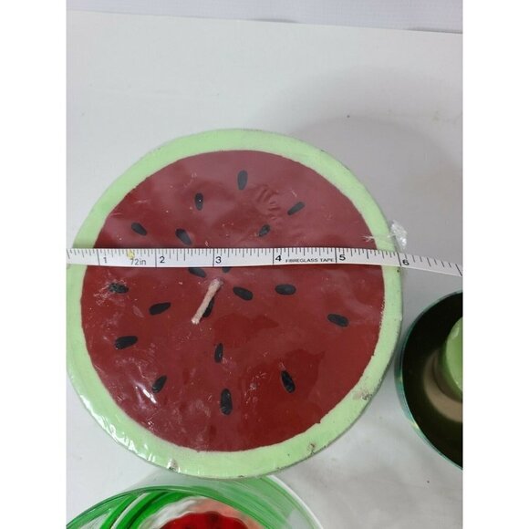 WATERMELON Candle & Container Holder Lot of 5 - Picture 9 of 11